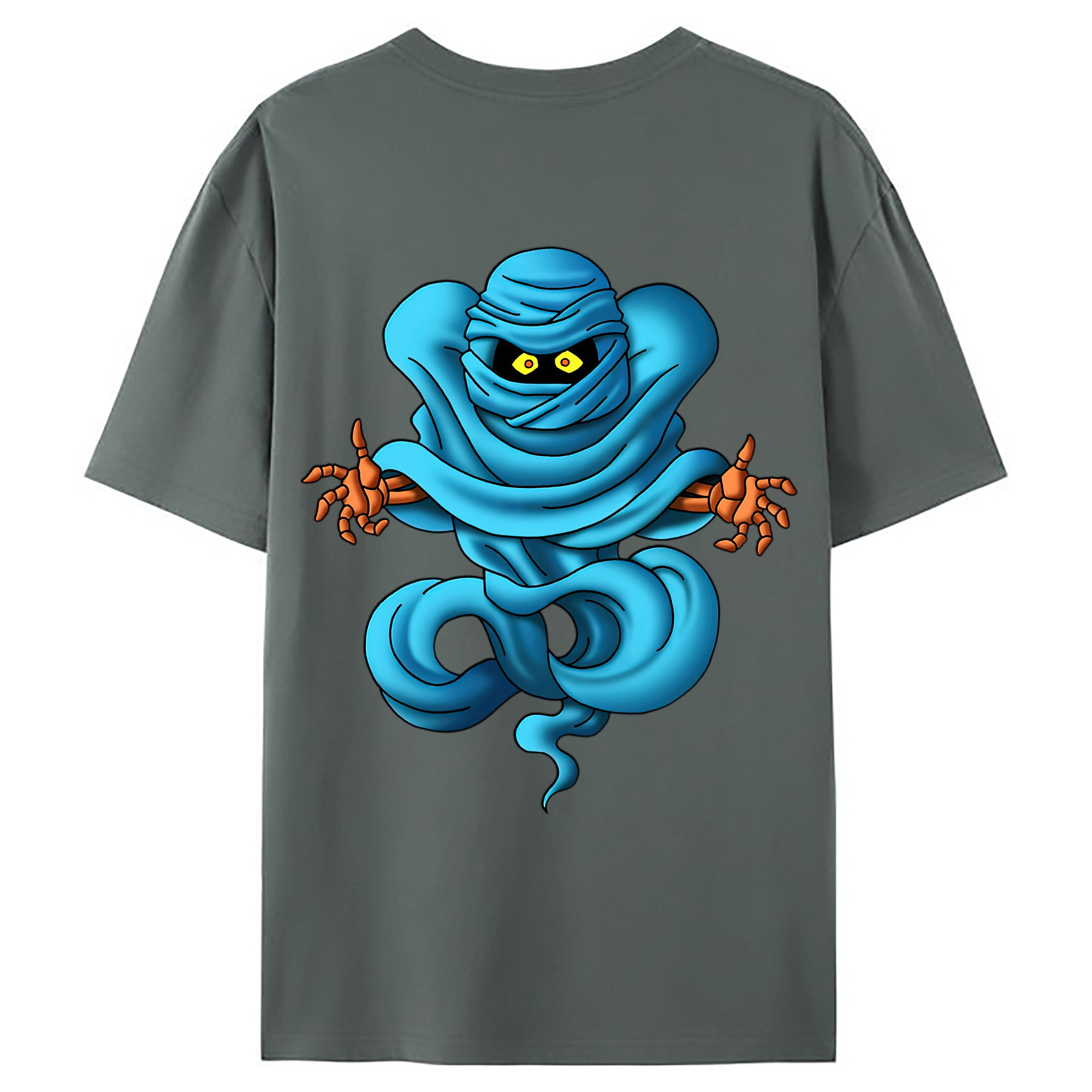（画像用） ドラゴンクエスト Doragon Kuesuto Dragon Quest 綿100％ メンズ半袖Tシャツ（バックプリント） 通気性